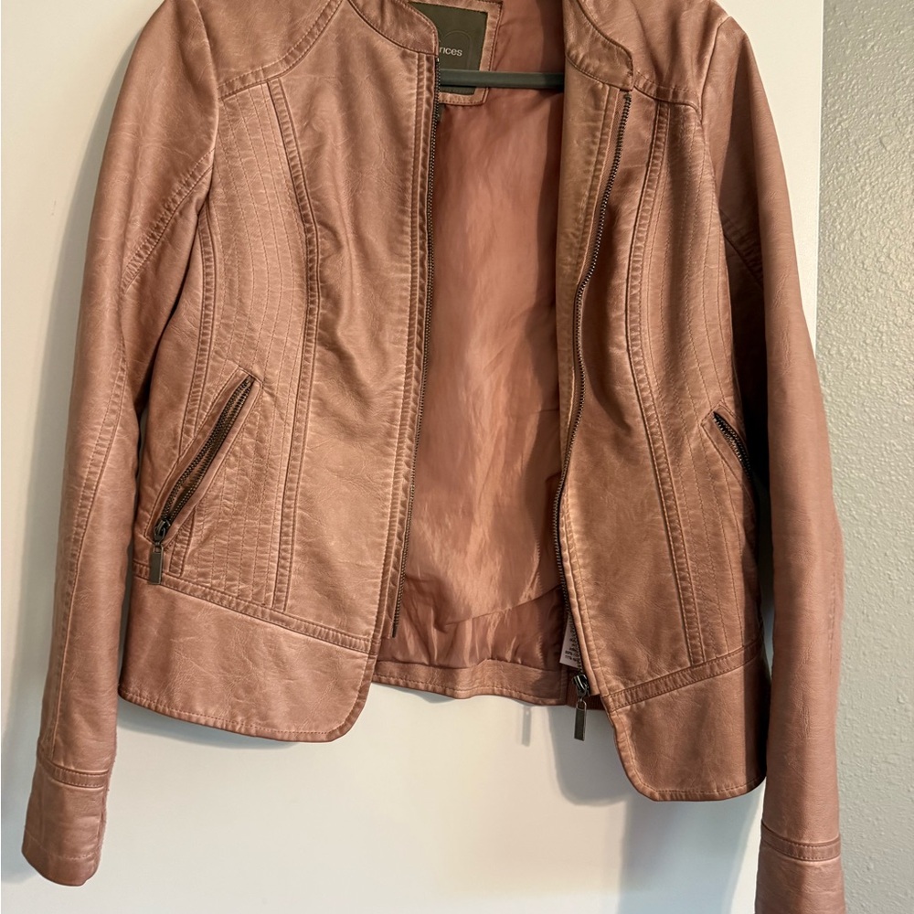 Maurices Blush Leather Jacket